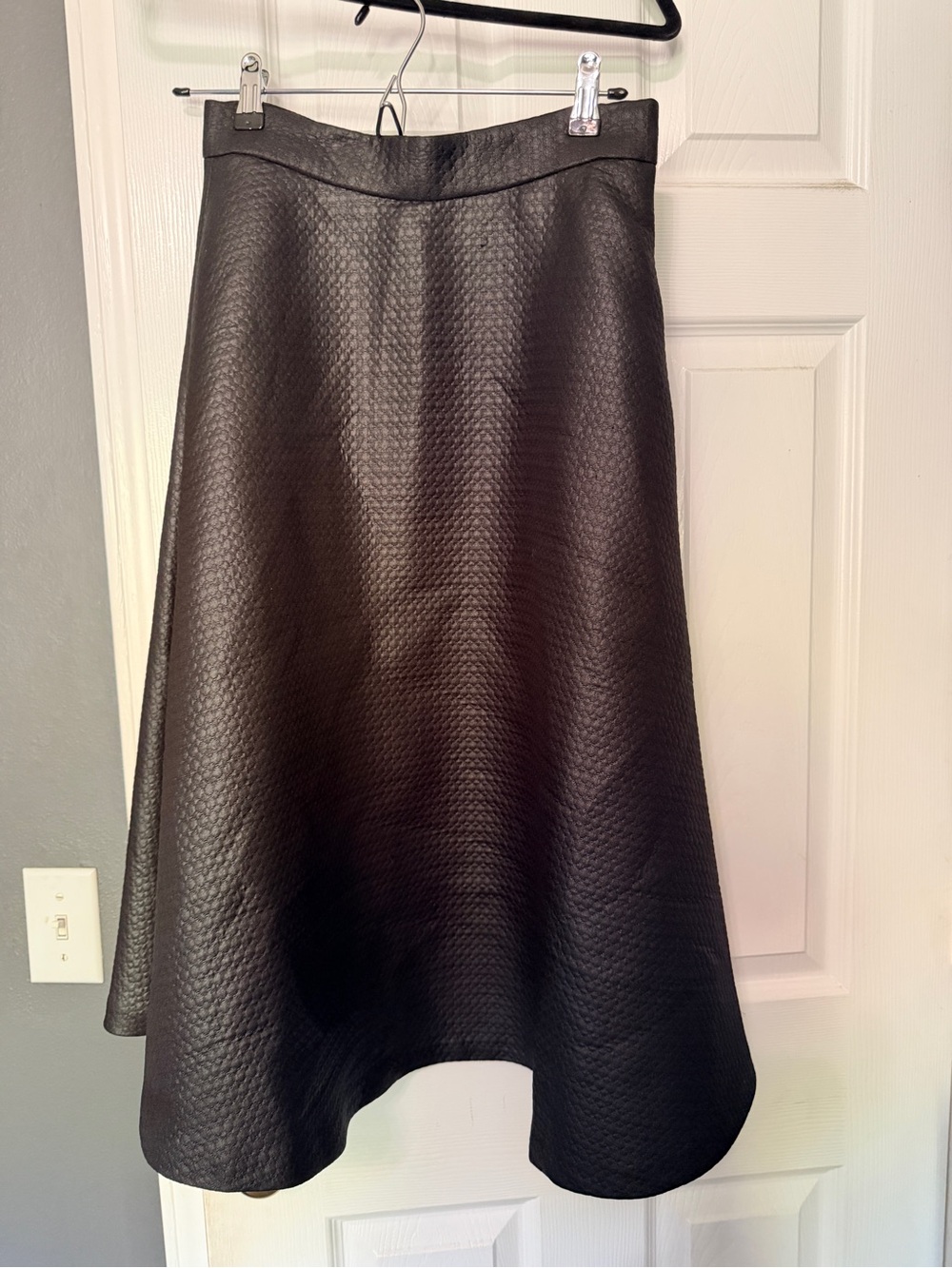 Banana Republic Black Textured A-Line Skirt